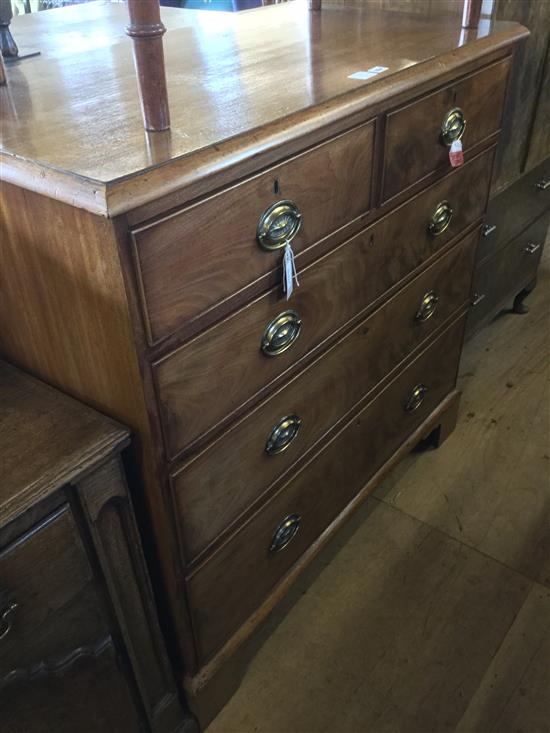 19th Century mahogany chest of drawers(-)